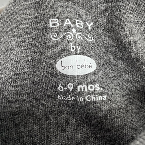Bon Bebe’ Ghost Boo! Pajama Set Gray White Size 6-9 Months - Picture 4 of 6